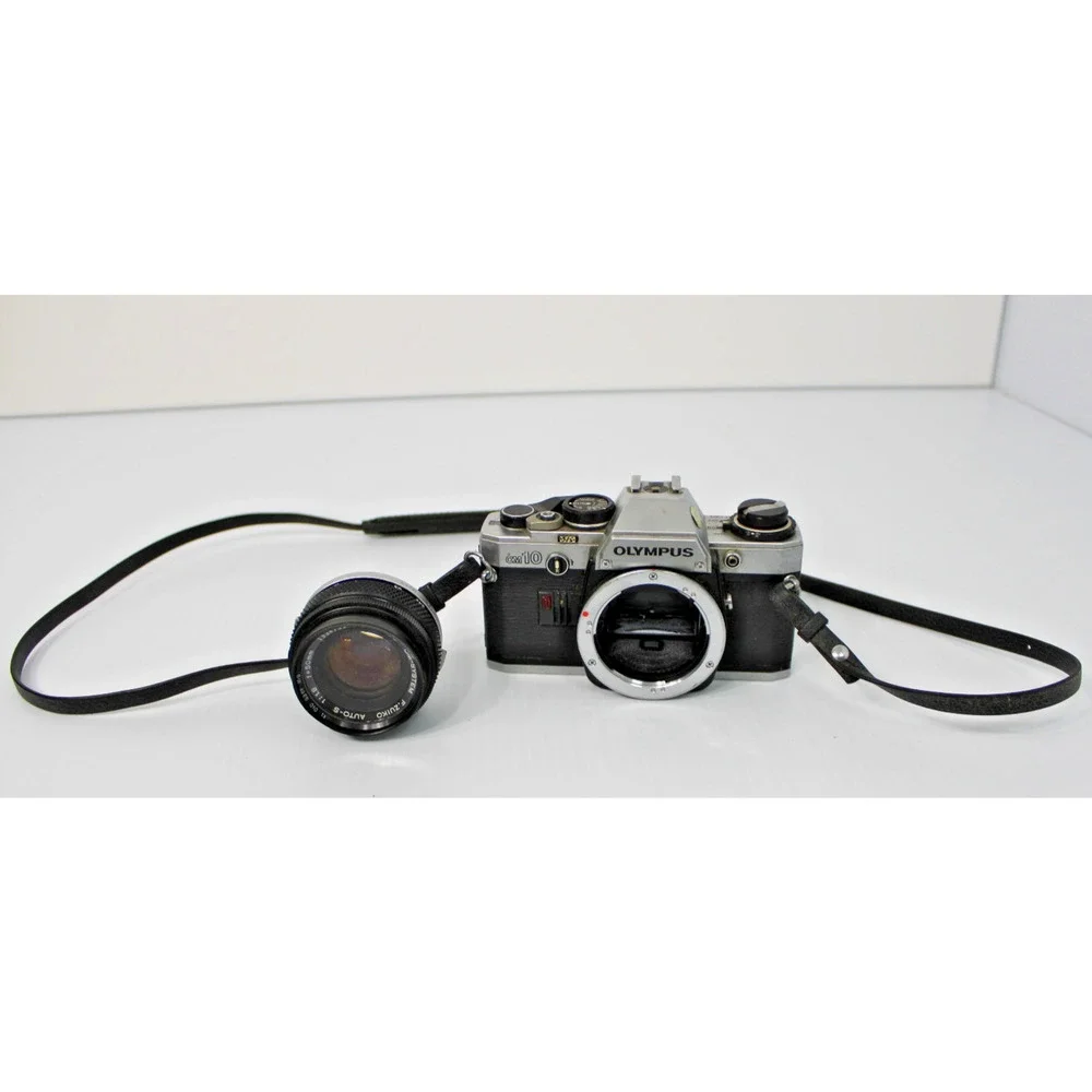 Olympus OM-10 35mm SLR Film Camera Body with 50mm f/1.8 Lens - Vintage Untested